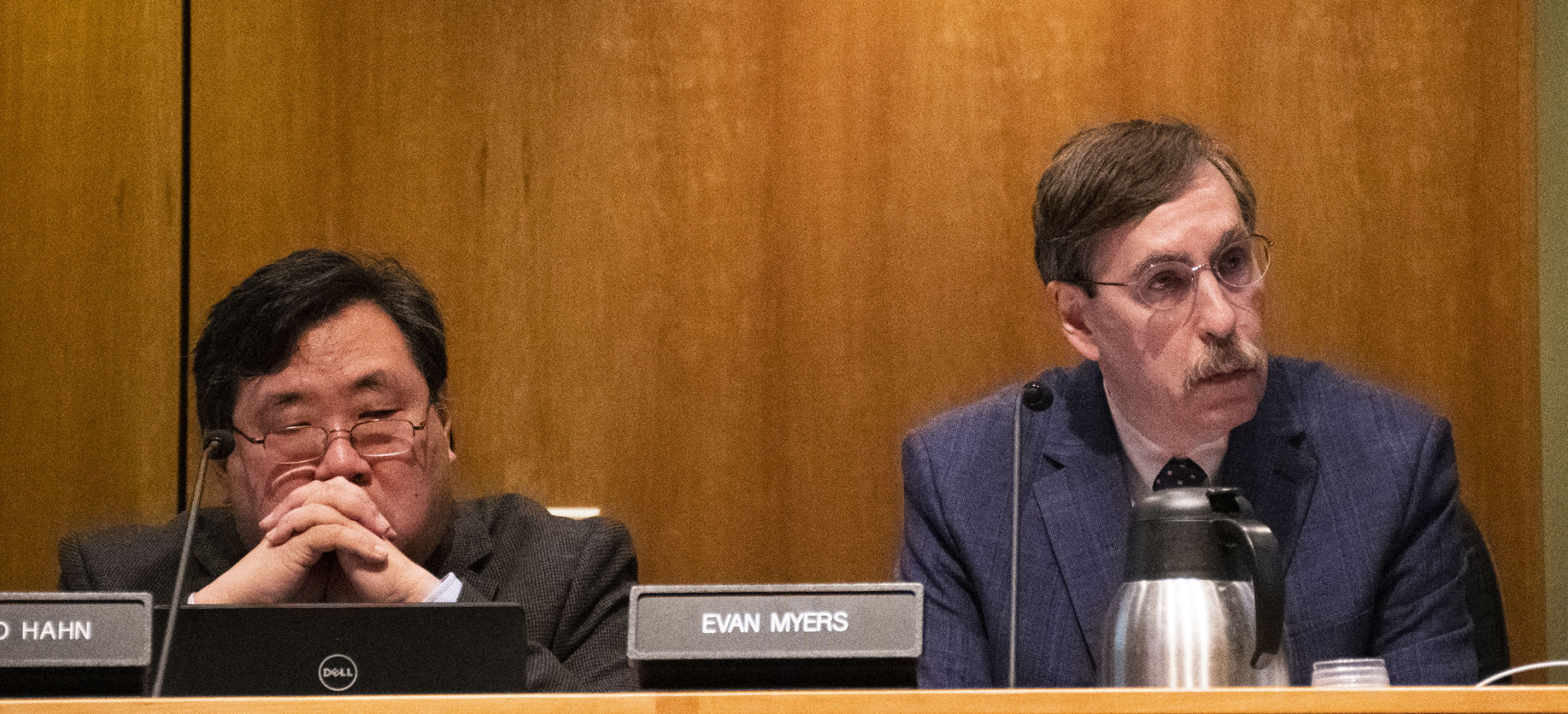 Borough Council Meeting, Councilman Myers and Mayor Hahn